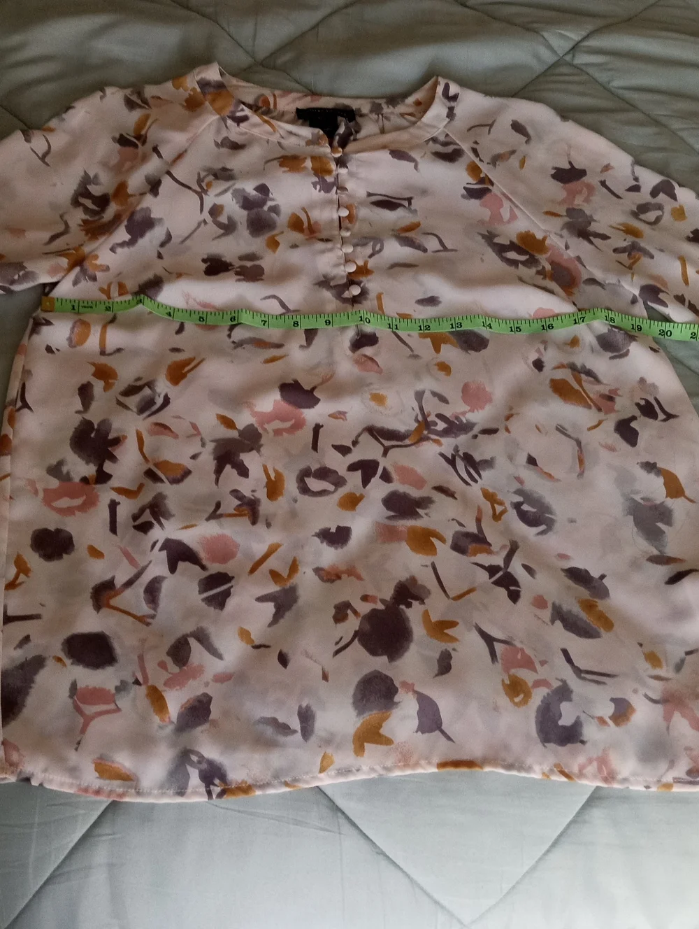 Cynthia Rowley Cream Floral Print Long Sleeve Blouse S - Picture 7 of 11